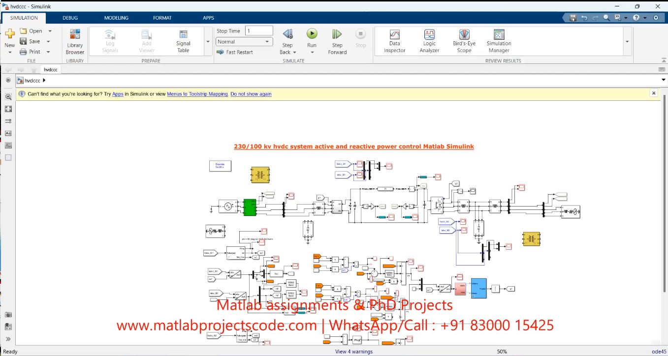 230 100 Kv Hvdc System Active And Reactive Power Control Matlab Simulink project thumbnail image