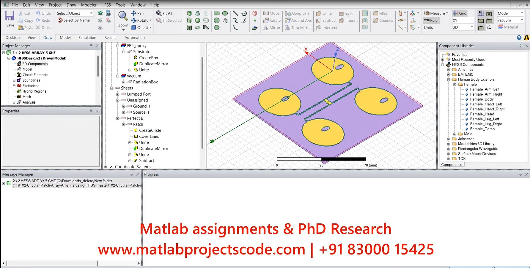 2X2 Array Antenna Hfss 5 Ghz Antenna Design project thumbnail image