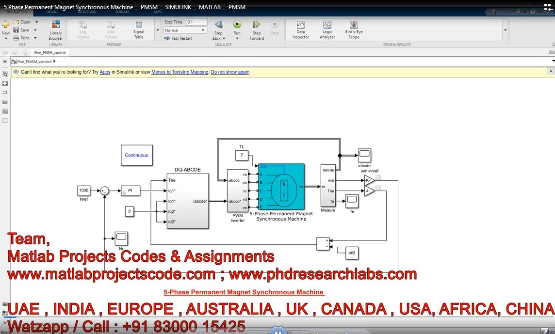 5 Phase Permanent Magnet Synchronous Machine __ Pmsm __ Simulink __ Matlab __ Pmsm project thumbnail image