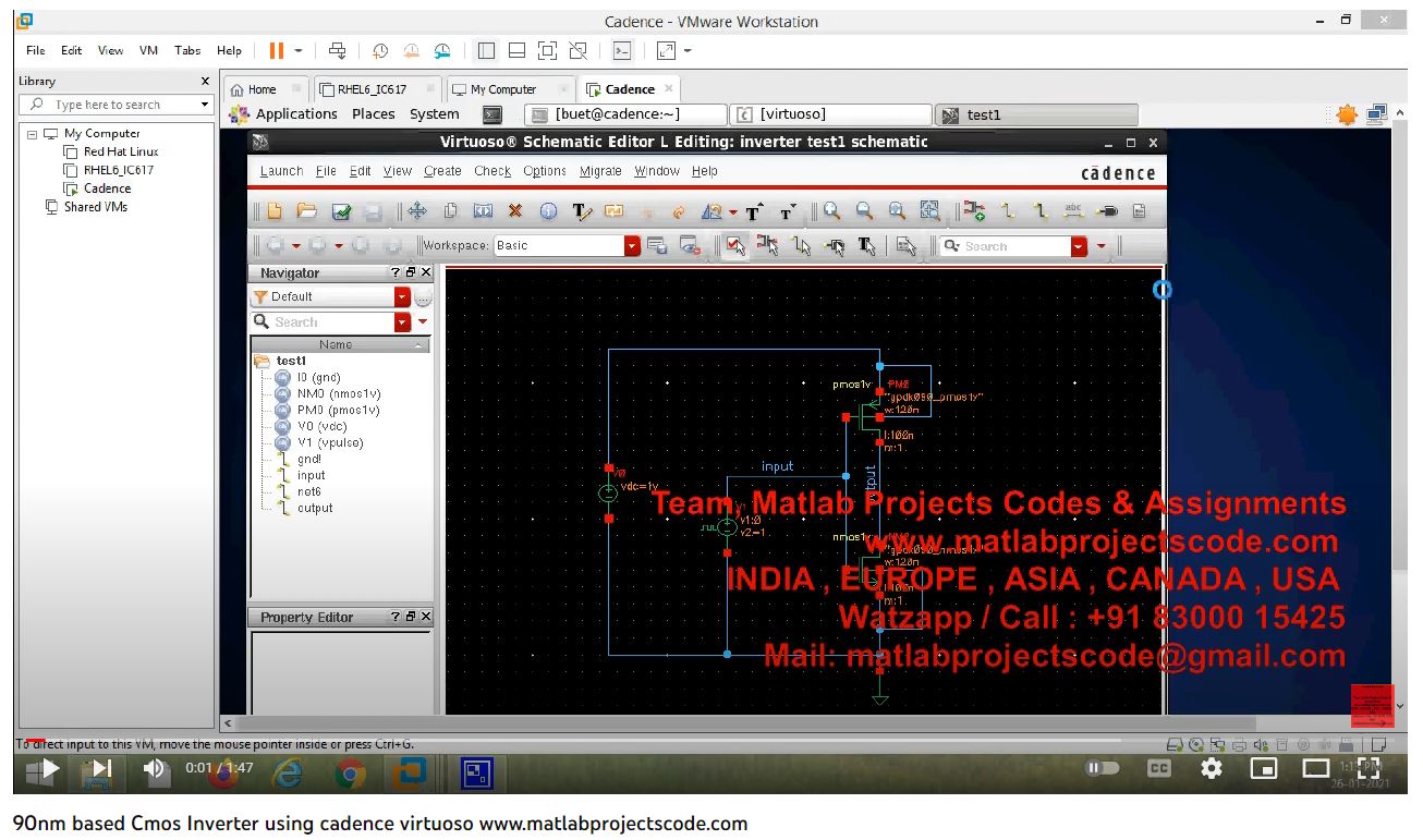 90Nm Based Cmos Inverter Using Cadence Virtuoso - Vlsi Assignments project thumbnail image