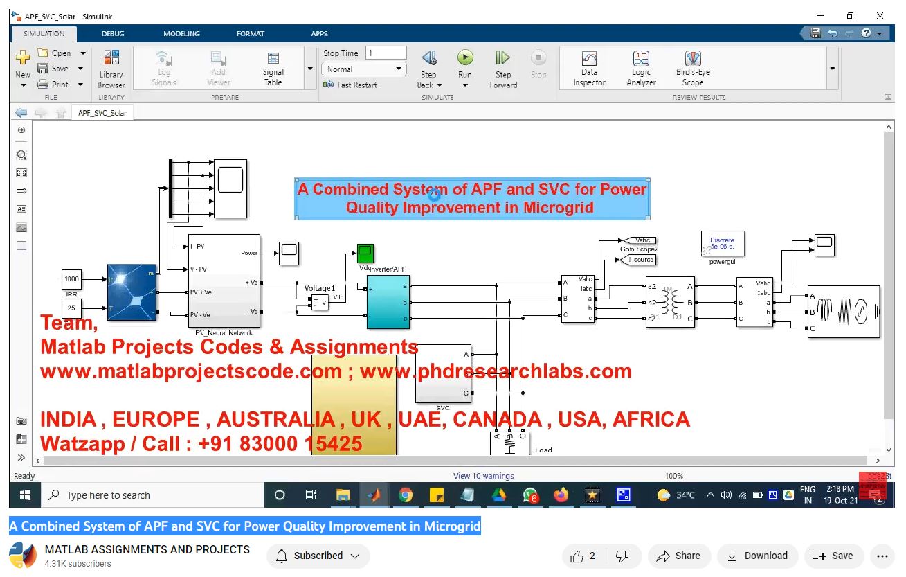 A Combined System Of Apf And Svc For Power Quality Improvement In Microgrid project simulation thumbnail for Renewable Energy Engineering