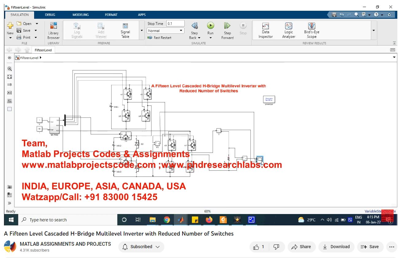 A Fifteen Level Cascaded H-Bridge Multilevel Inverter With Reduced Number Of Switches project thumbnail image