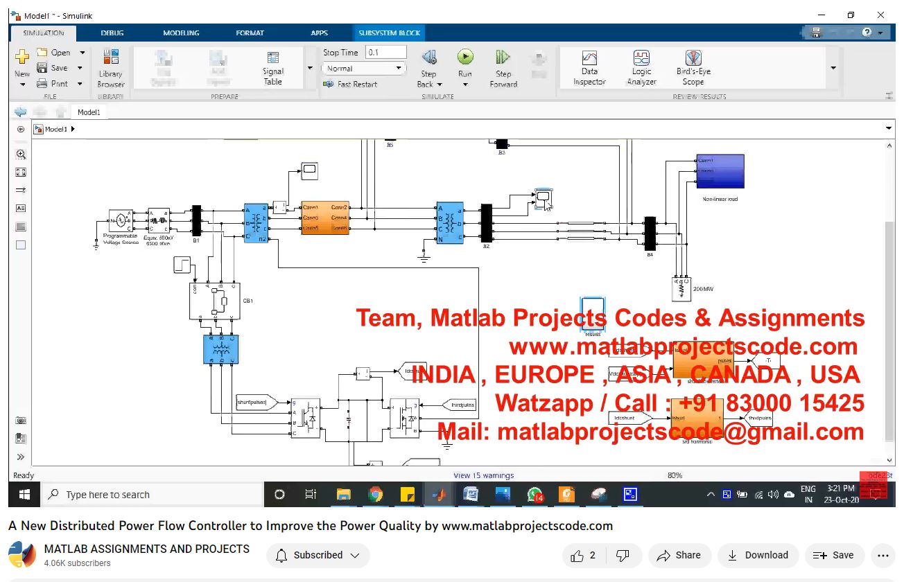 A New Distributed Power Flow Controller To Improve The Power Quality-Matlab Simulink-Electrical Assignments-Projects-Phd Research project thumbnail image