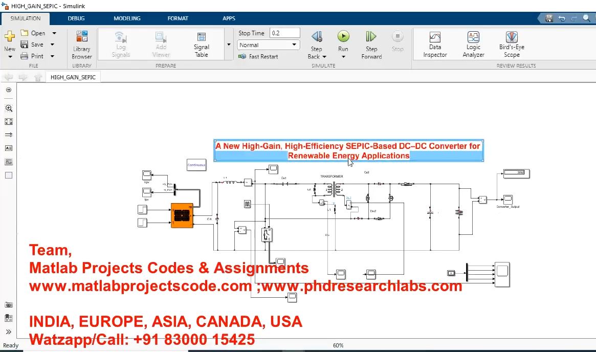A New High-Gain High-Efficiency Sepic-Based Dc Dc Converter For Renewable Energy Applications project simulation thumbnail for Electromagnetics and RF Engineering