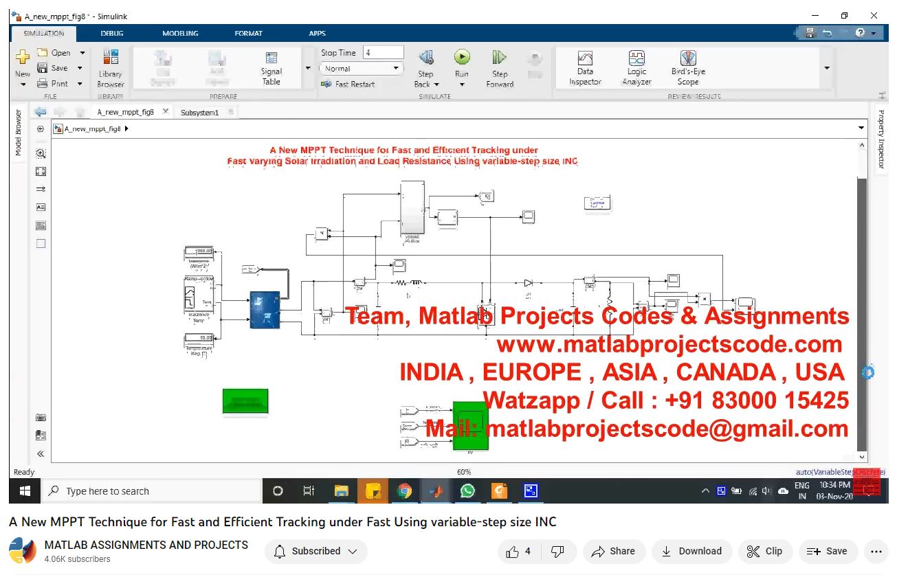 A New Mppt Technique For Fast And Efficient Tracking Under Fast Using Variable-Step Size Inc-Matlab Simulink-Electrical Assignments-Projects-Phd Research project thumbnail image
