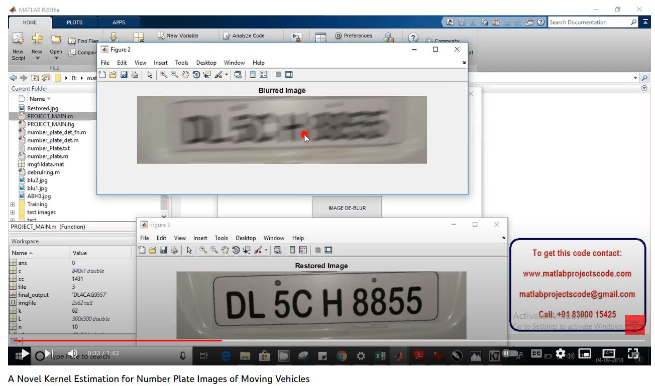 A Novel Kernel Estimation for Number Plate Images of Moving Vehicles project thumbnail image