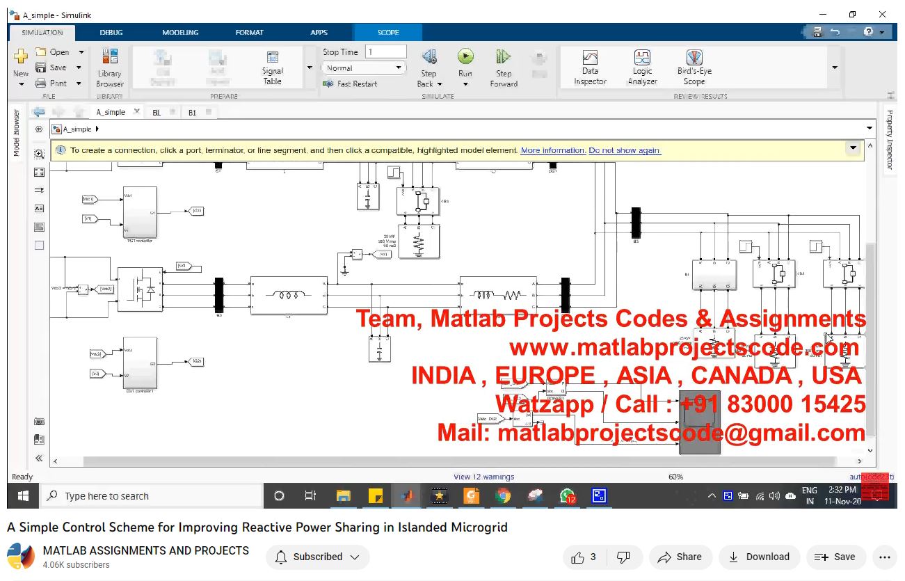 A Simple Control Scheme For Improving Reactive Power Sharing In Islanded Microgrid-Vlsi-Electrical Assignments-Projects-Phd Research project simulation thumbnail for Renewable Energy Engineering