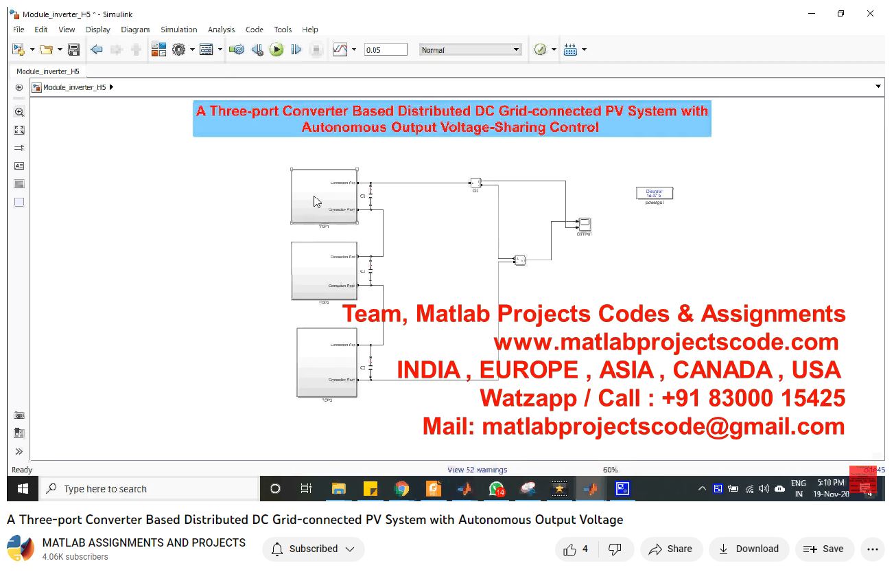 A Three-Port Converter Based Distributed Dc Grid-Connected Pv System With Autonomous Output Voltage-Matlab Simulink-Electrical Assignments-Projects-Phd Research project thumbnail image