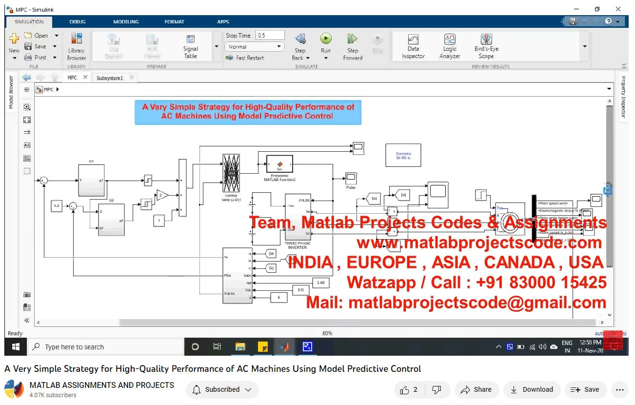 A Very Simple Strategy For High-Quality Performance Of Ac Machines Using Model Predictive Control-Matlab Simulink-Electrical Assignments-Projects-Phd Research project thumbnail image