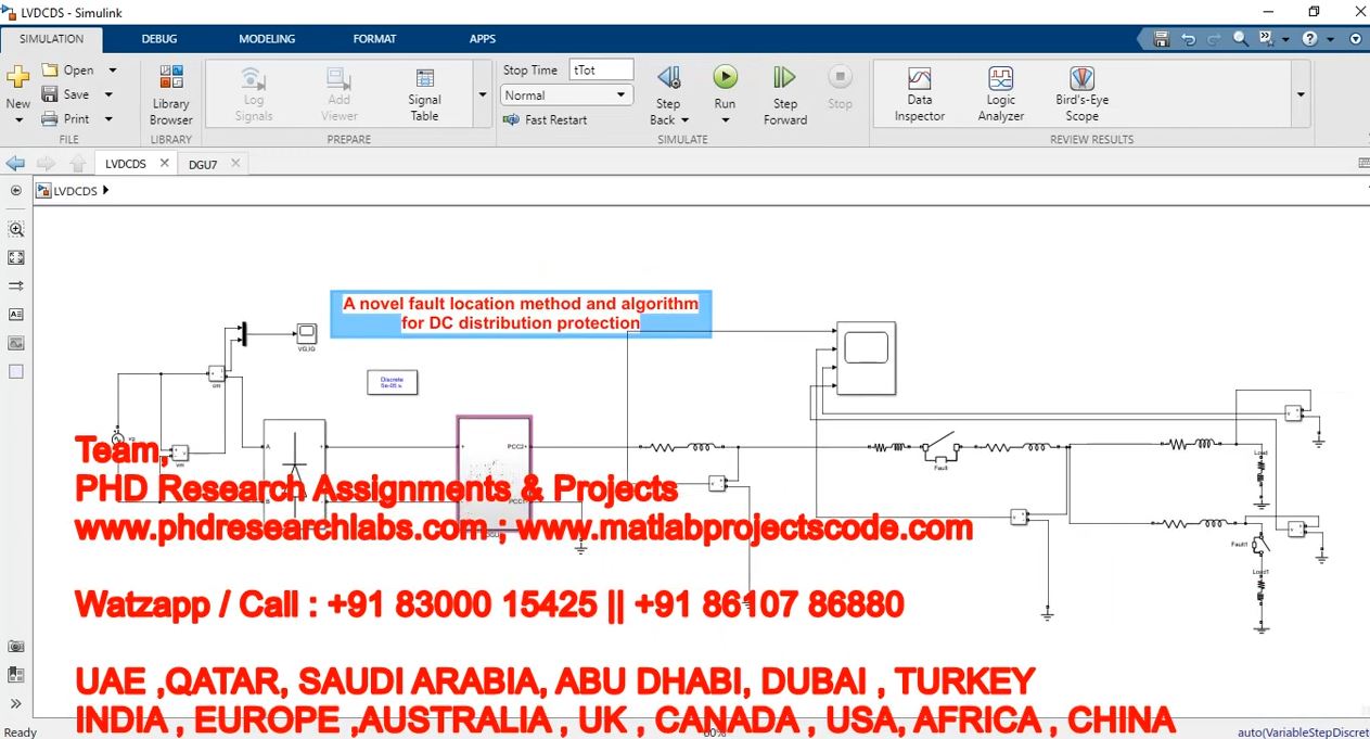 A Novel Fault Location Method And Algorithm For Dc Distribution Protection - Matlab Simulink project thumbnail image