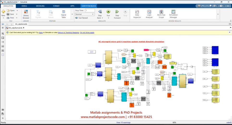 Ac Microgrid Micro Grid 4 Machine System Matlab Simulink Simulation project thumbnail image