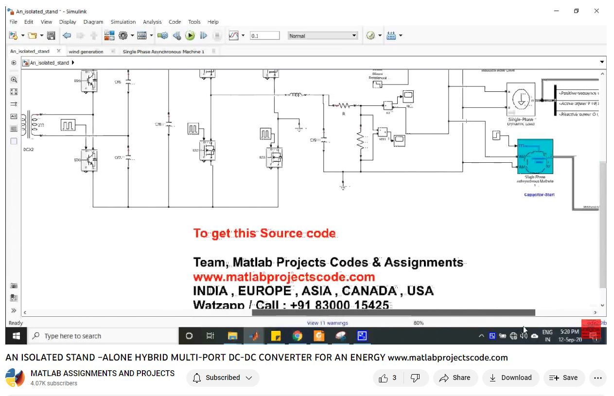 An Isolated Stand Alone Hybrid Multi-Port Dc-Dc Converter For An Energy-Matlab Simulink-Electrical Assignments-Projects-Phd Research project thumbnail image