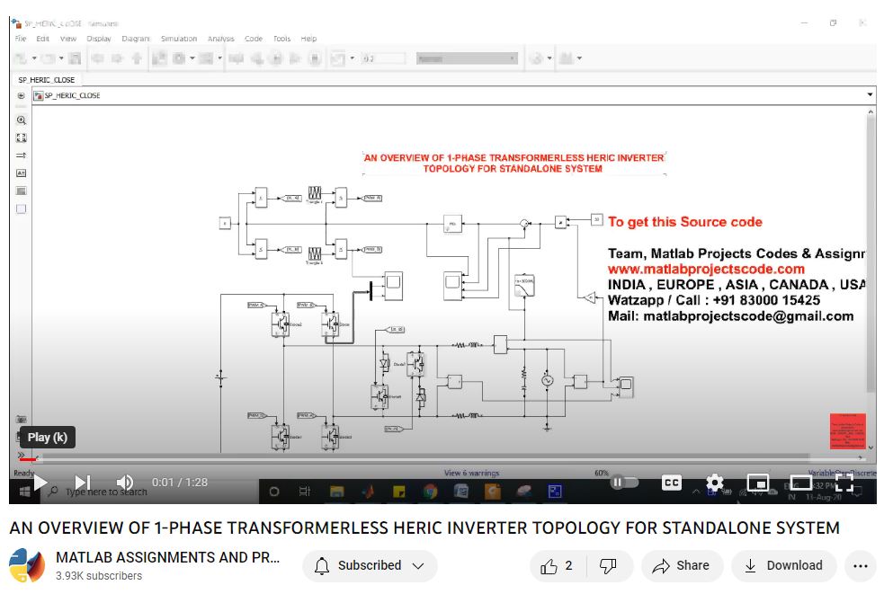 An Overview Of 1-Phase Transformerless Heric Inverter Topology For Standalone System project thumbnail image