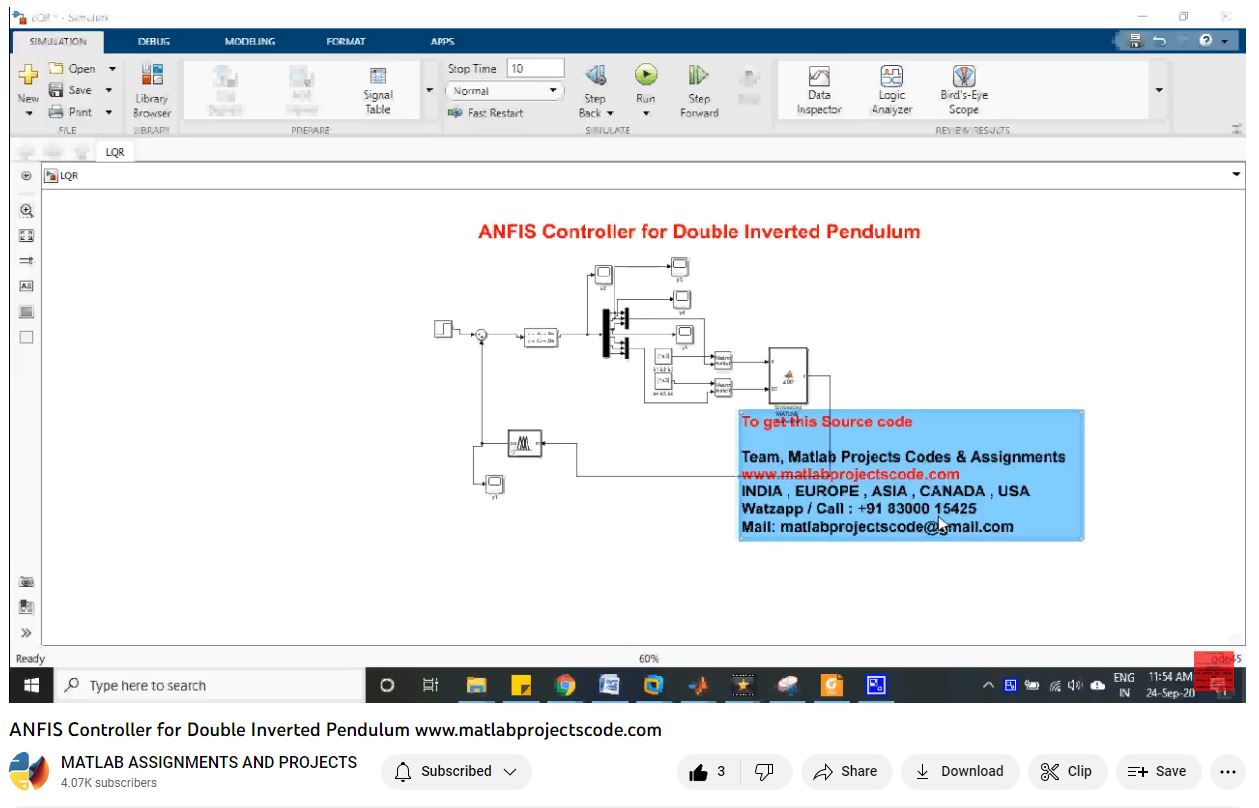 Anfis Controller For Double Inverted Pendulum-Matlab Simulink-Electrical Assignments-Projects-Phd Research project thumbnail image