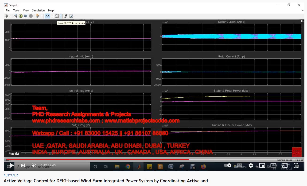 Active Voltage Control for DFIG-based Wind Farm Integrated Power System by Coordinating Active and Reactive Powers Under Wind Speed Variation project thumbnail image