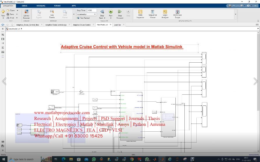 Adaptive Cruise Control With Vehicle Model In Matlab Simulink project thumbnail image
