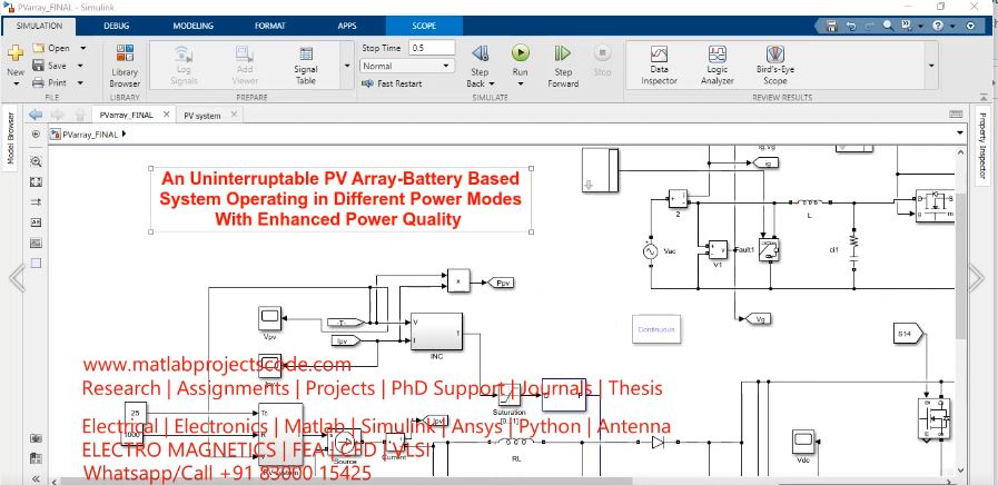 An Uninterruptable Pv Array-Battery Based System Operating In Different Power Modes With Enhanced Power Quality project thumbnail image