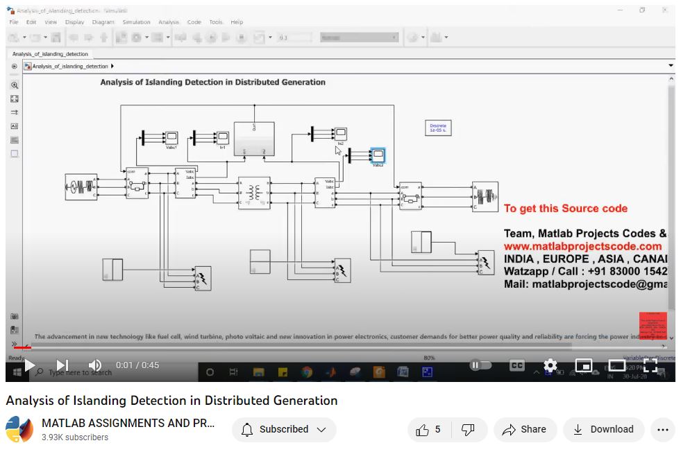 Analysis Of Islanding Detection In Distributed Generation project thumbnail image