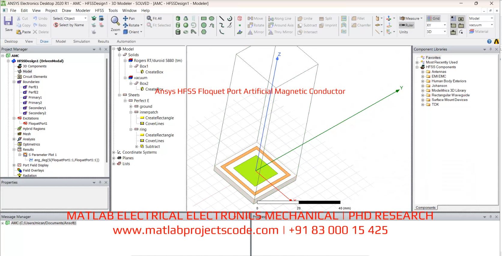 Ansys Hfss Floquet Port Artificial Magnetic Conductor project thumbnail image