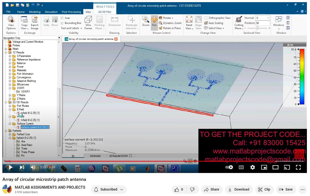 Array Of Circular Microstrip Patch Antenna project thumbnail image