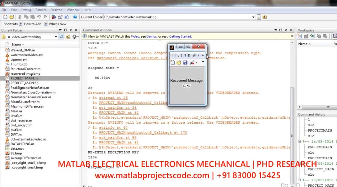 Authenticating Using Secret Key In Digital Video Watermarking project thumbnail image