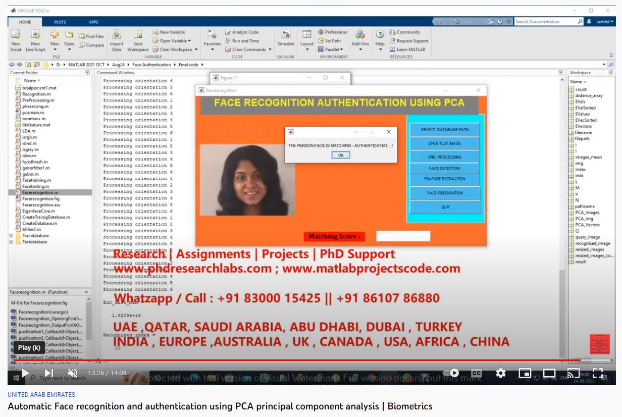 Automatic Face Recognition And Authentication Using Pca - Principal Component Analysis project thumbnail image