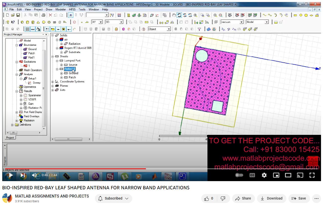 Bio-Inspired Red-Bay Leaf Shaped Antenna For Narrow Band Applications project thumbnail image