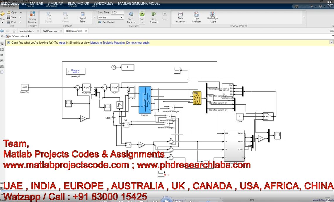 Bldc Sensorless __ Matlab __ Simulink __ Bldc Motor __ Sensorless __ Matlab Simulink Model project thumbnail image