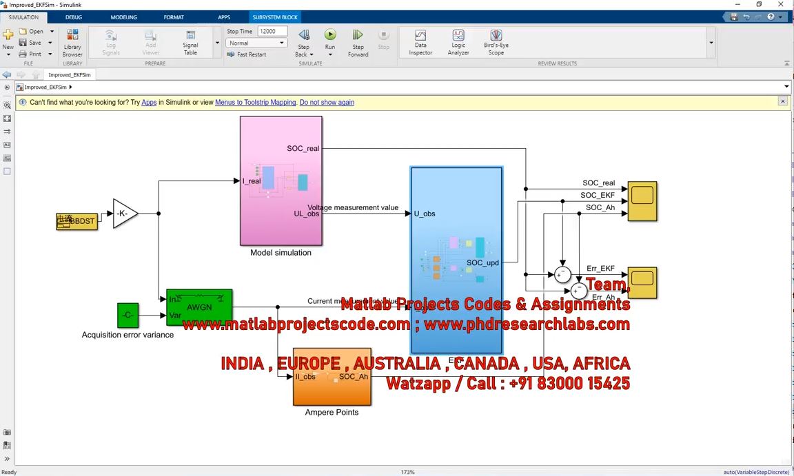 Battery State Of Charge Estimation _ Li-Battery Model Building _ Extended Kalman Filter _ Ekf _ Soc project thumbnail image