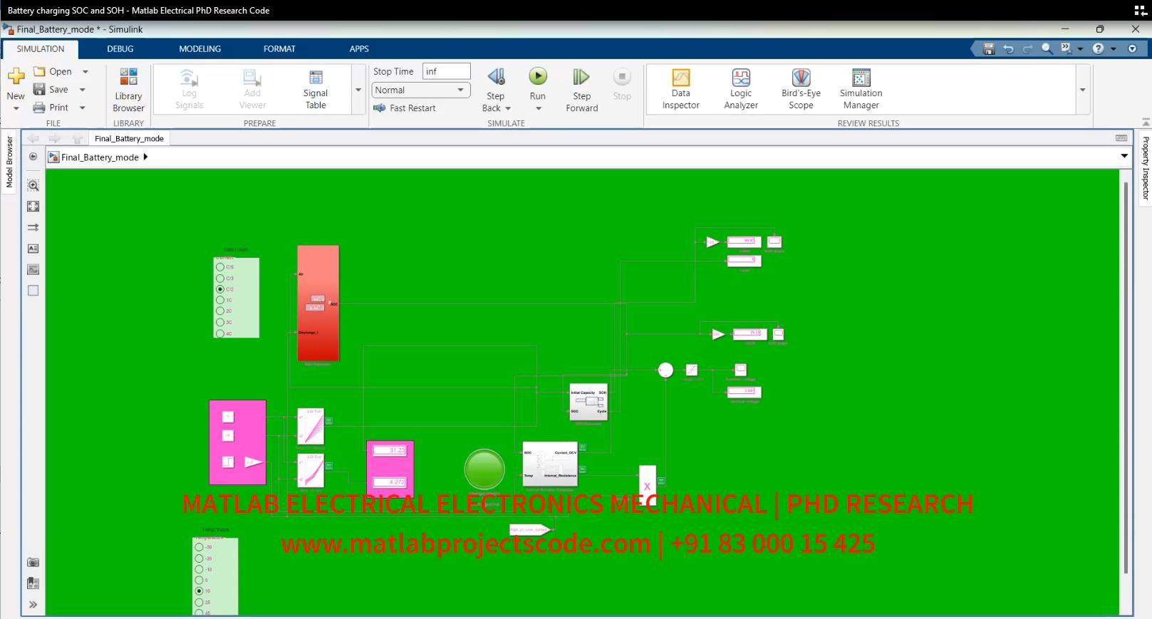 Battery Charging Soc And Soh - Matlab Electrical Phd Research Code project thumbnail image