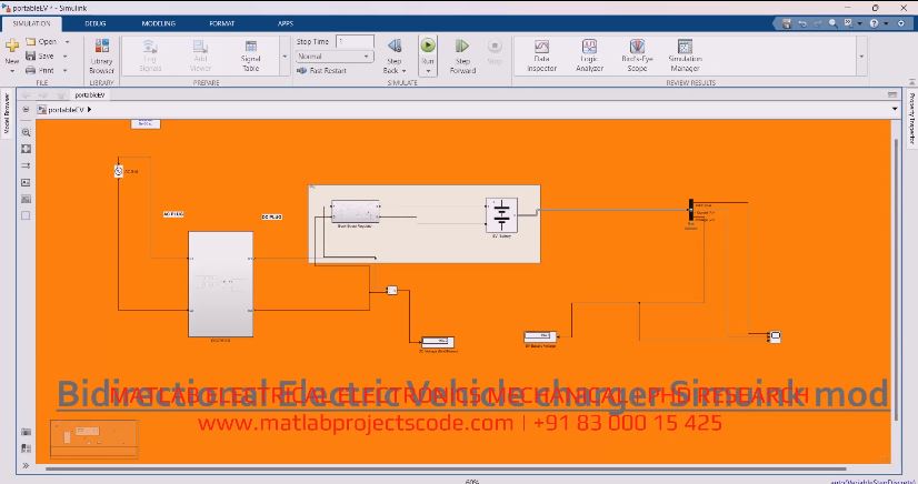 Bidirectional Electric Vehicle Charger Simuink Model project thumbnail image