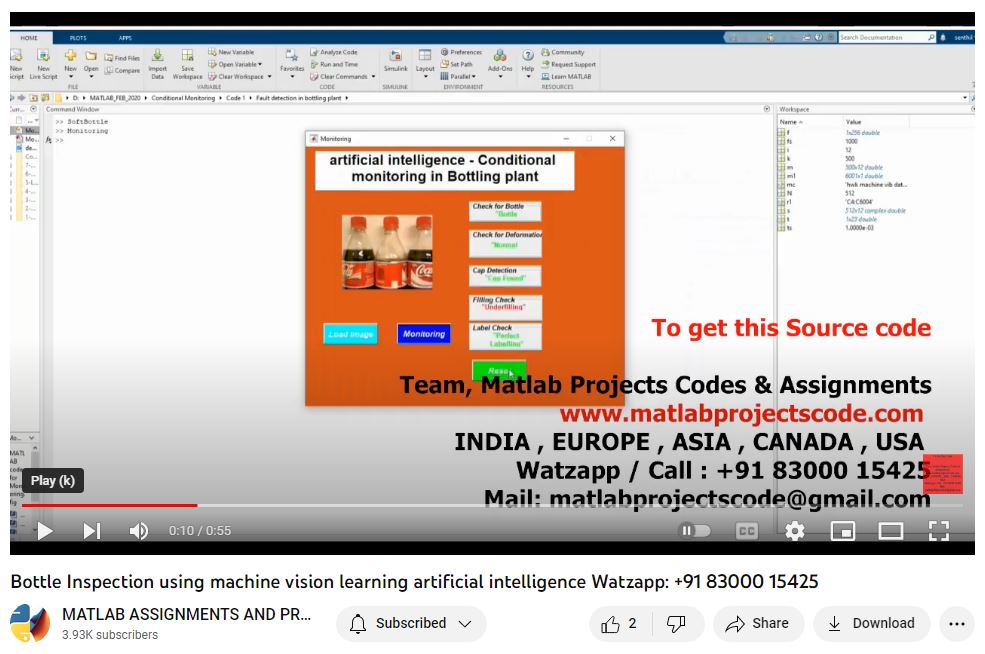 Bottle Inspection Using Machine Vision Learning Artificial Intelligence project thumbnail image