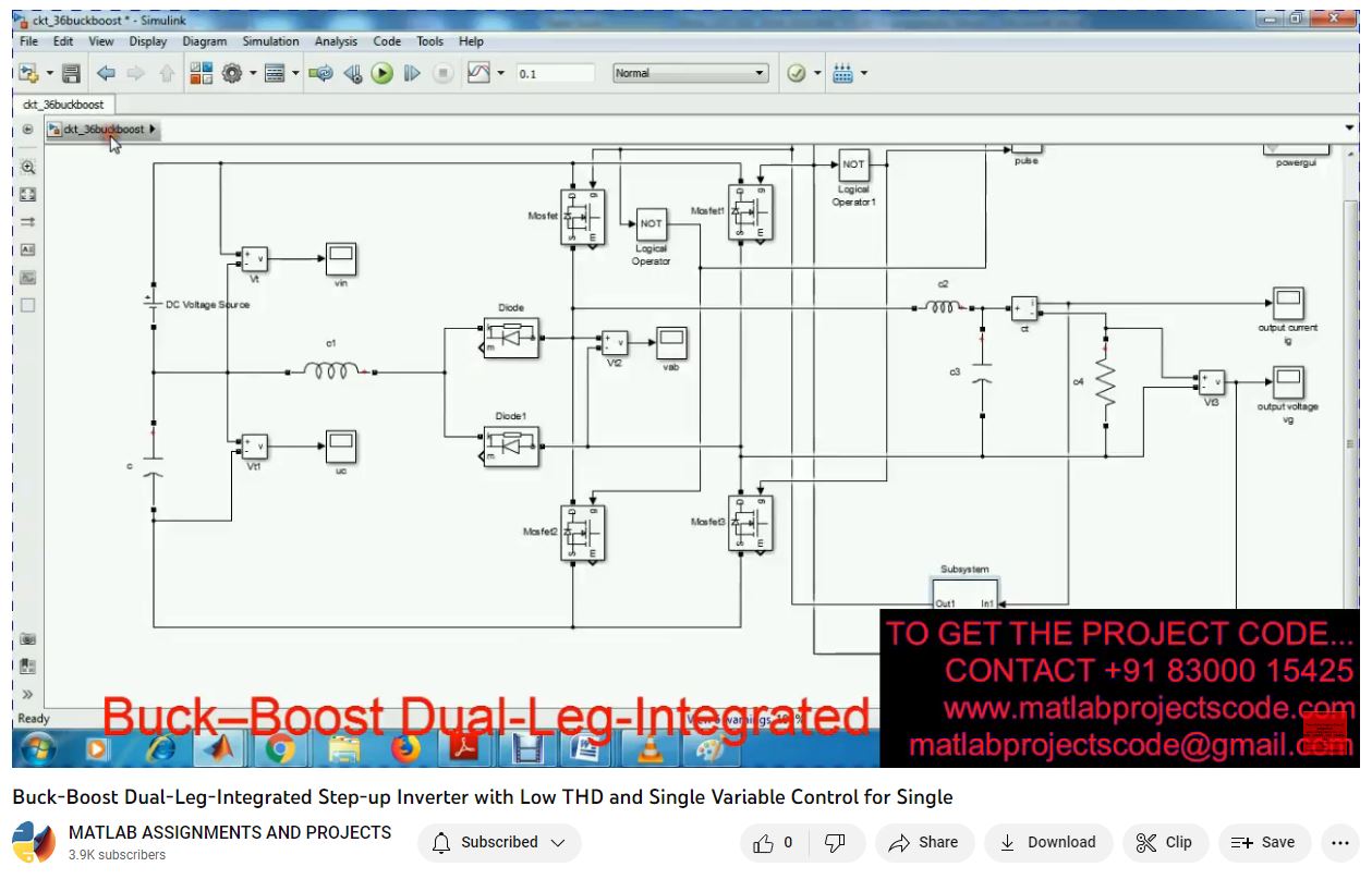 Buck-Boost Dual-Leg-Integrated Step-UP Inverter with Low THD and Single Variable Control for Single project thumbnail image