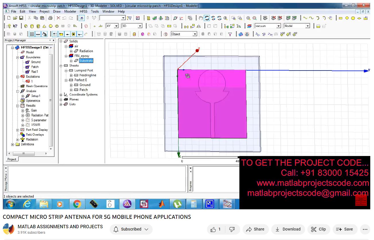 Compact Micro Strip Antenna For 5G Mobile Phone Applications project thumbnail image