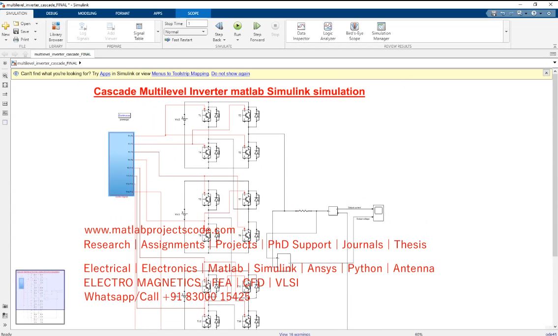 Cascade Multilevel Inverter Matlab Simulink Simulation project thumbnail image