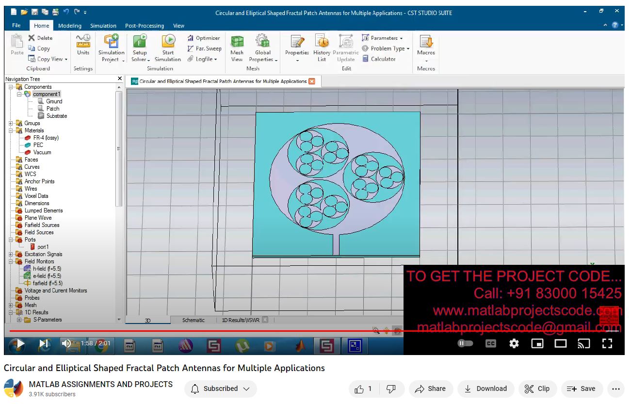 Circular And Elliptical Shaped Fractal Patch Antennas For Multiple Applications project thumbnail image