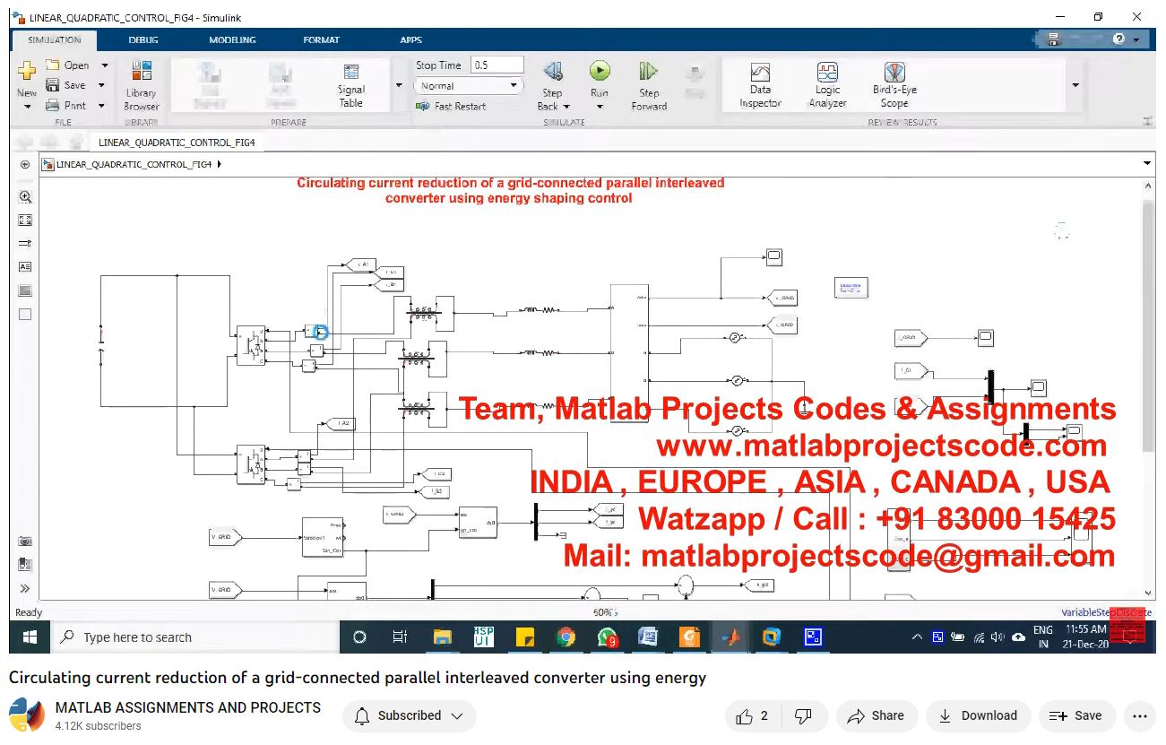 Circulating Current Reduction Of A Grid-Connected Parallel Interleaved Converter Using Energy project thumbnail image