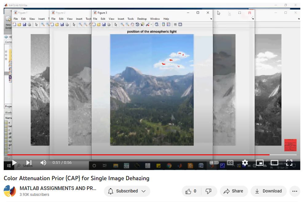 Color Attenuation Prior Cap For Single Image Dehazing project simulation thumbnail for Signal Processing and AI Engineering