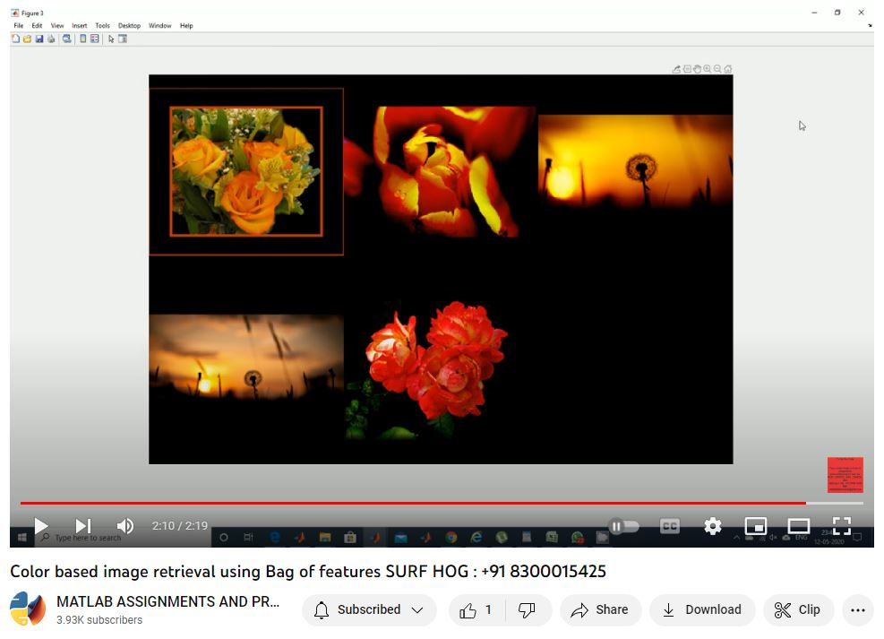 Color Based Image Retrieval Using Bag Of Features Surf Hog project thumbnail image