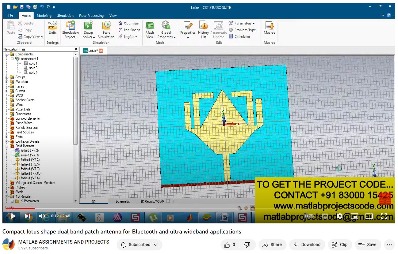 Compact Lotus Shape Dual Band Patch Antenna For Bluetooth And Ultra Wideband Applications project thumbnail image