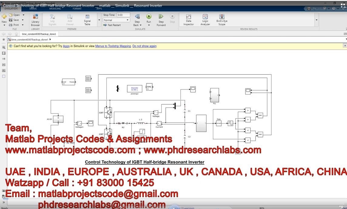 Control Technology Of Igbt Half Bridge Resonant Inverter _ Matlab _ Simulink _ Resonant Inverter project thumbnail image