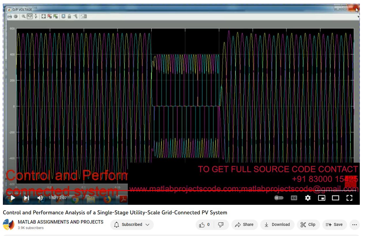 Control And Performance Analysis Of A Single-Stage Utility-Scale Grid-Connected Pv System project thumbnail image