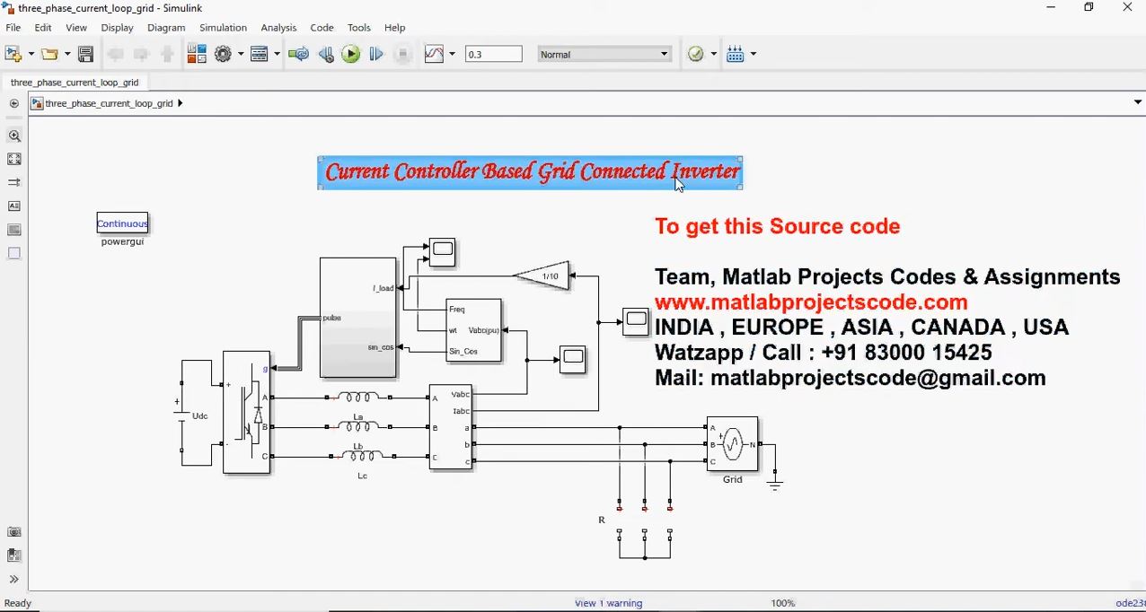 Current Controller Based Grid Connected Inverter project thumbnail image