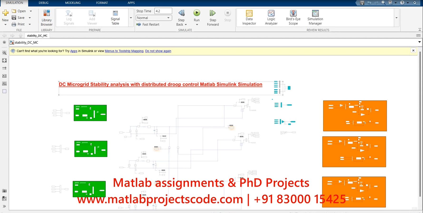 Dc Microgrid Stability Analysis With Distributed Droop Control Matlab Simulink Simulation project thumbnail image