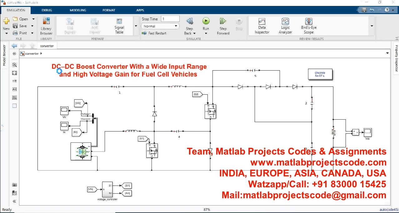 Dc Dc Boost Converter With A Wide Input Range And High Voltage Gain For Fuel Cell Vehicles project thumbnail image
