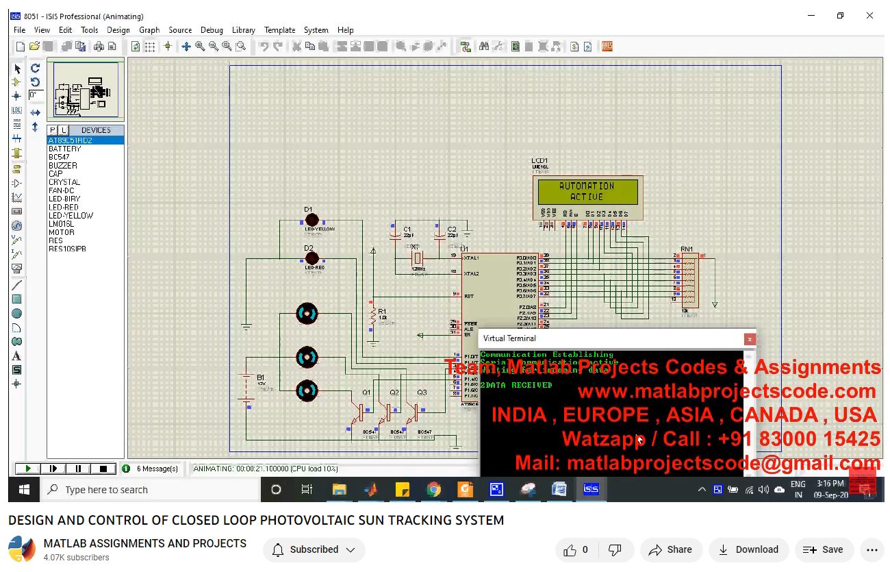 Design And Control Of Closed Loop Photovoltaic Sun Tracking System-Matlab Simulink-Electrical Assignments-Projects-Phd Research project thumbnail image