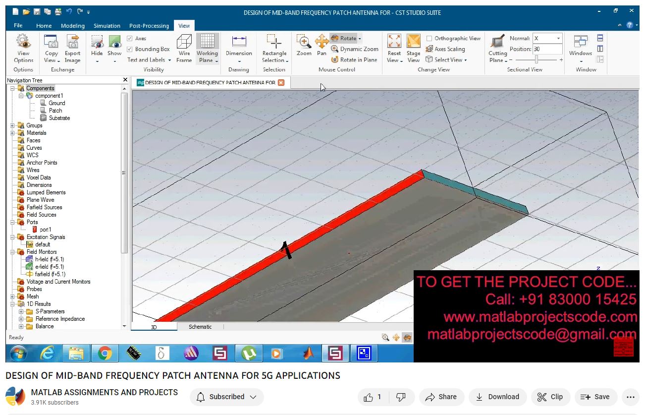 Design Of Mid-Band Frequency Patch Antenna For 5G Applications project thumbnail image