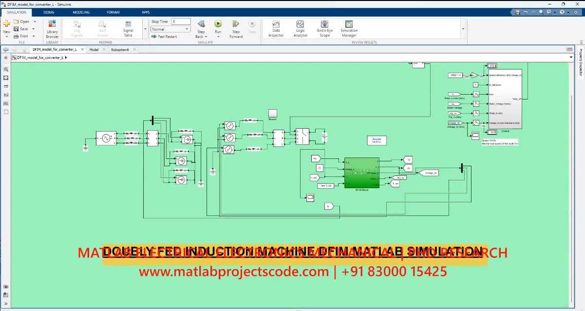 Doubly Fed Induction Machine Dfim - Electrical Matlab Simulation project thumbnail image