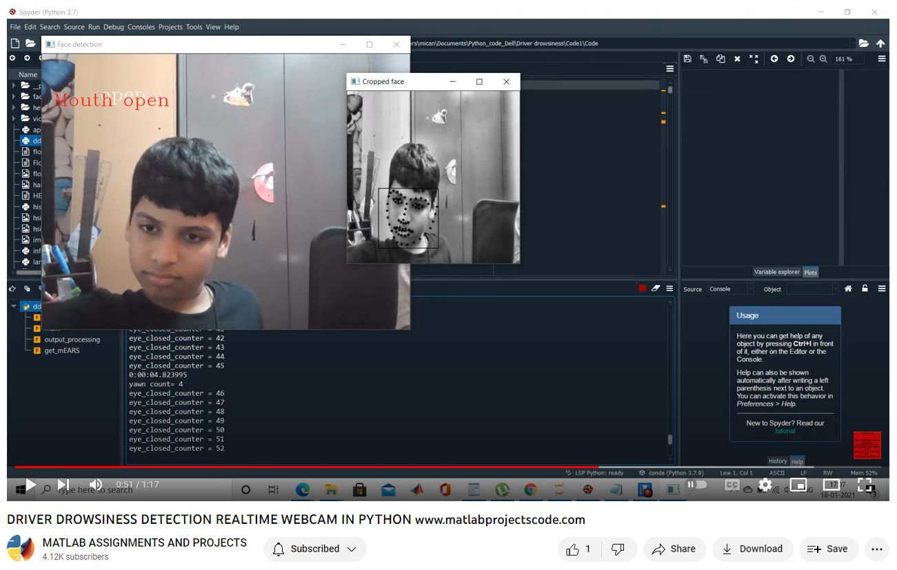 Driver Drowsiness Detection Realtime Webcam In Python project thumbnail image