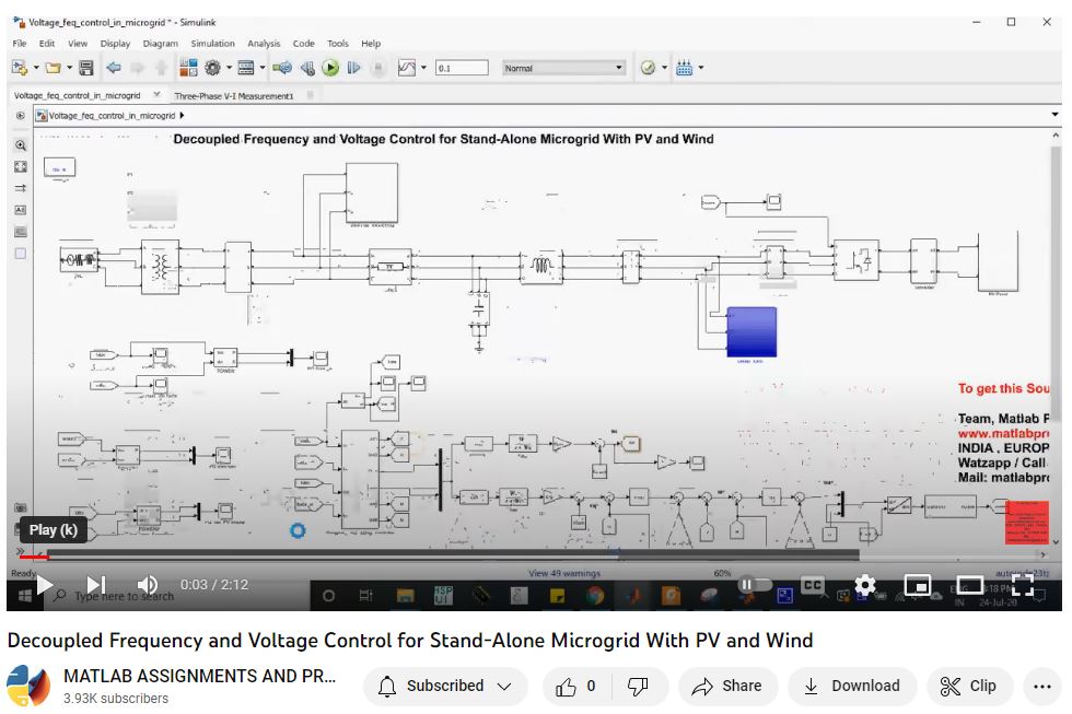 Decoupled Frequency And Voltage Control For Stand-Alone Microgrid With Pv And Wind project thumbnail image